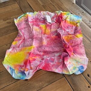NWT Stella Cove Poncho Cover Up Dress Girls 2Y Tie-dye V-Neck Swim Beach